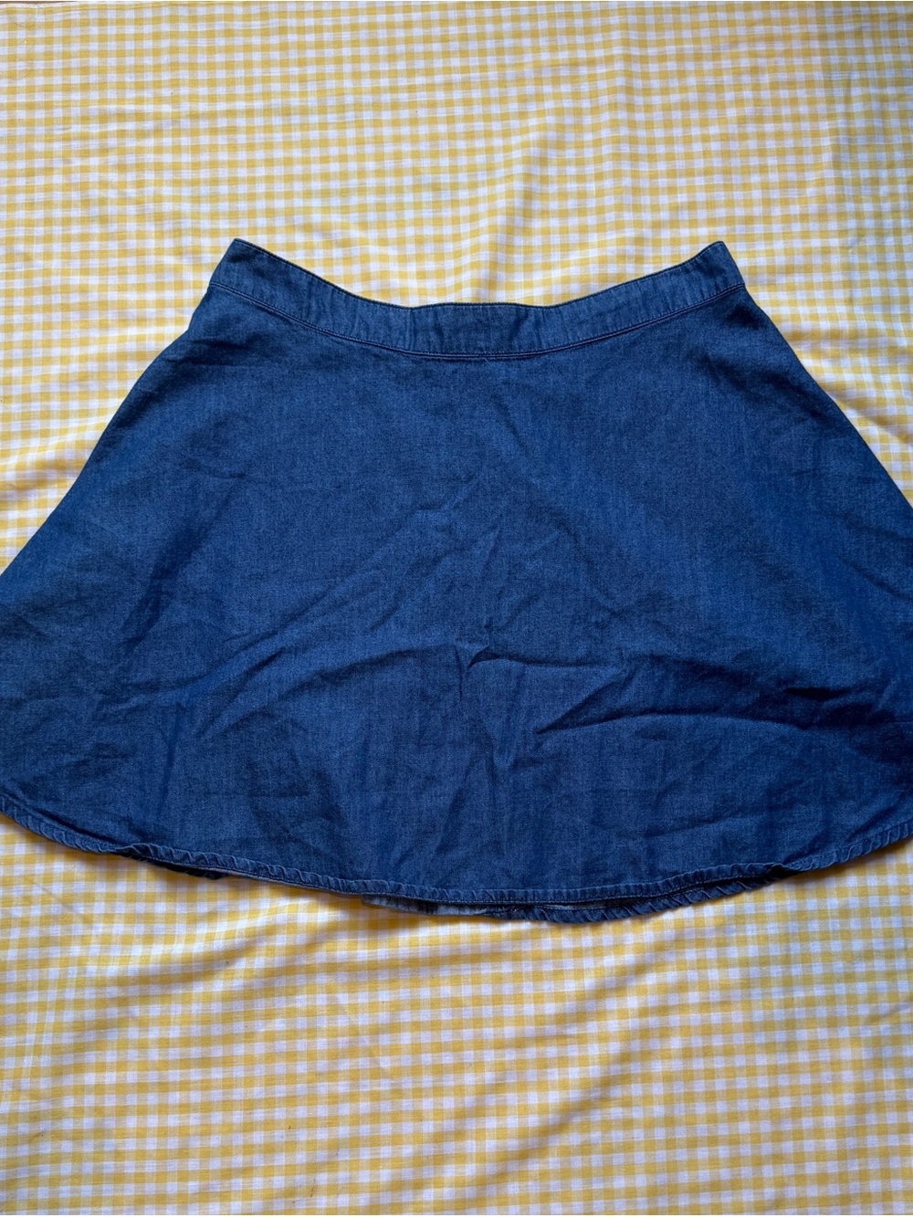 Forever 21 Dark Blue Denim Skater Mini Skirt